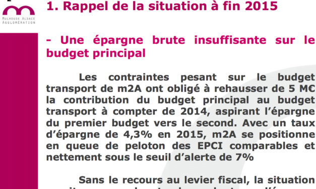 Budget M2A sinistré : des aveux et un désaveu