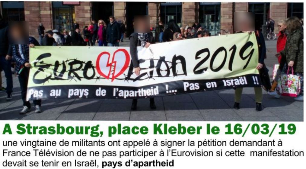 A Strasbourg, une pétition contre l&rsquo;eurovision 2019 dans un pays d&rsquo;apartheid