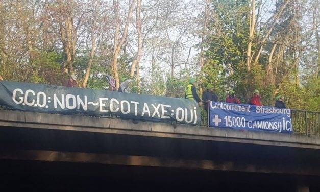 Des banderoles anti-GCO valent une comparution devant le TGI de Strasbourg