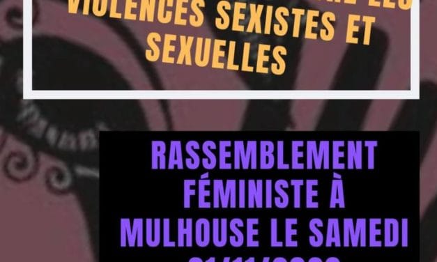 Rassemblement le 21 novembre à Mulhouse contre les violences sexistes et sexuelles