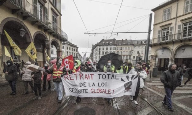 A Mulhouse, un rassemblement contre la loi de sécurité globale