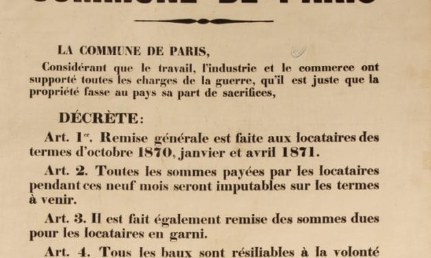 Exonération des loyers et autres mesures économiques et sociales sous la Commune