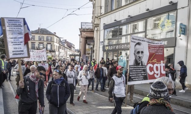 Quinzième journée de mobilisation des anti-passe sanitaire dans les rues de Mulhouse