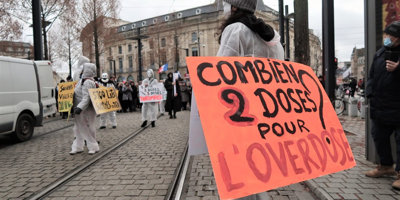 Acte 22 des manifestations contre le passe et l’obligation vaccinale à Mulhouse