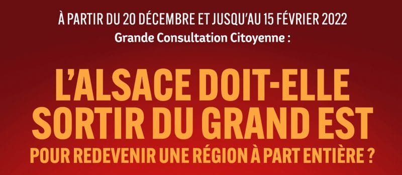 Consultation de la CEA sur le Grand Est : les citoyens alsaciens ont (enfin) leur mot à dire !