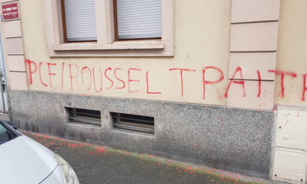 Vandalisme devant les locaux du PCF Mulhouse
