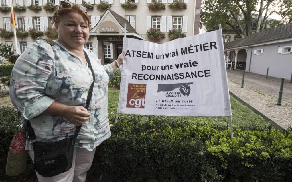 Des ATSEM de la ville de Mulhouse une nouvelle fois en grève