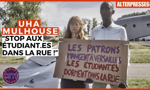 [Vidéo et photos] A Mulhouse, poursuite de l&rsquo;action syndicale étudiante contre le mal logement sur le campus de l&rsquo;UHA