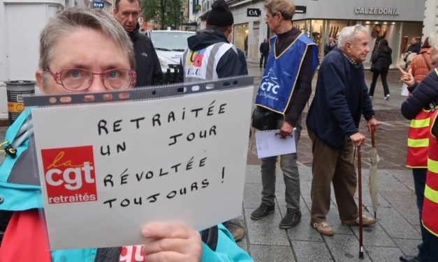 Rassemblement pour la revalorisation des retraites à Mulhouse
