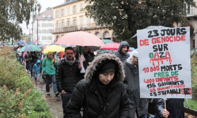 Manifestation : jusqu&rsquo;à 400 personnes à Mulhouse pour réclamer un cessez-le-feu à Gaza [Article et audio]