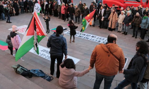 A Mulhouse, une manifestation statique pour la Palestine