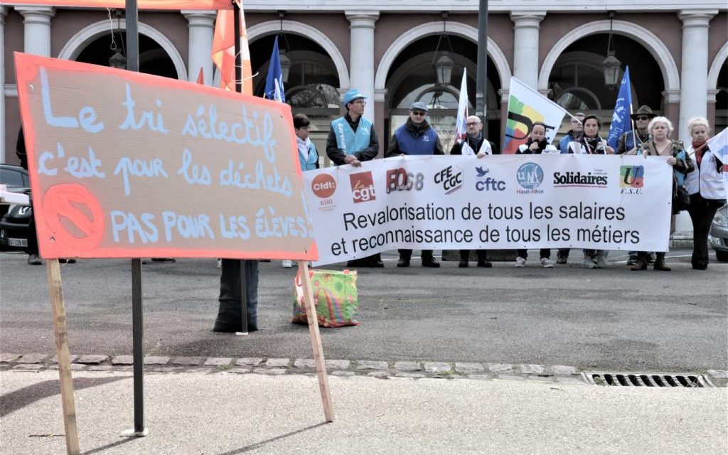 Fonction publique : plus d&rsquo;une centaine de manifestants à Mulhouse, pour de meilleurs salaires et conditions de travail