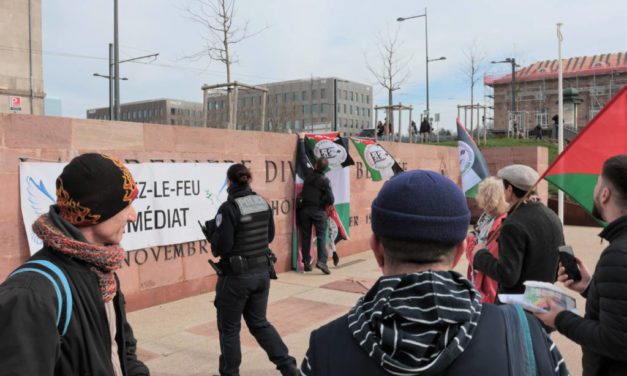 A Mulhouse, une manifestation de soutien à la Palestine jalonnée par un incident avec les forces de l&rsquo;ordre