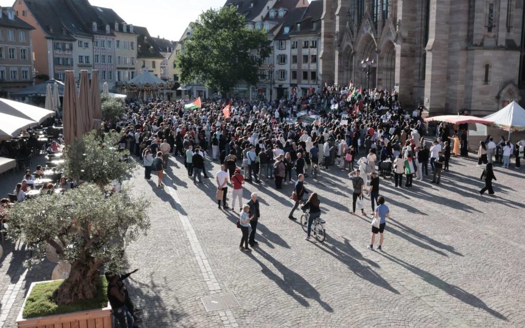 A Mulhouse, jusqu&rsquo;à 700 personnes pour manifester contre le bombardement de Rafah