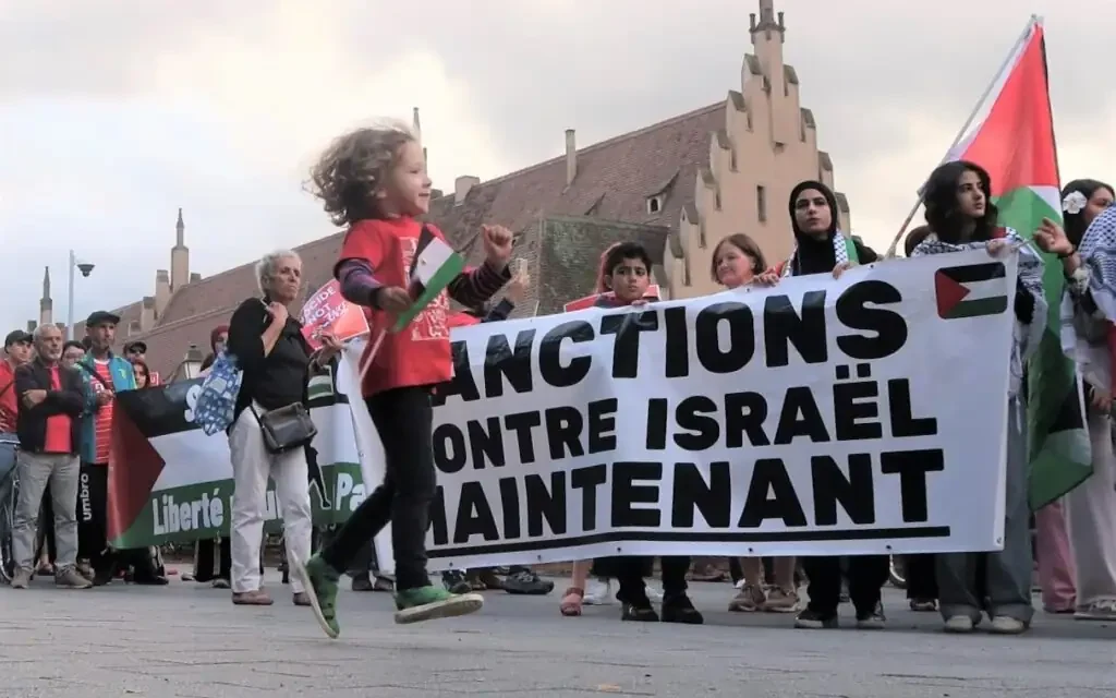 Strasbourg : une mobilisation en faveur de la Palestine formant une « Ligne rouge pour Gaza »