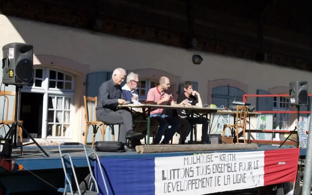 Première fête du train et des mobilités douces à Wesserling, près de Mulhouse