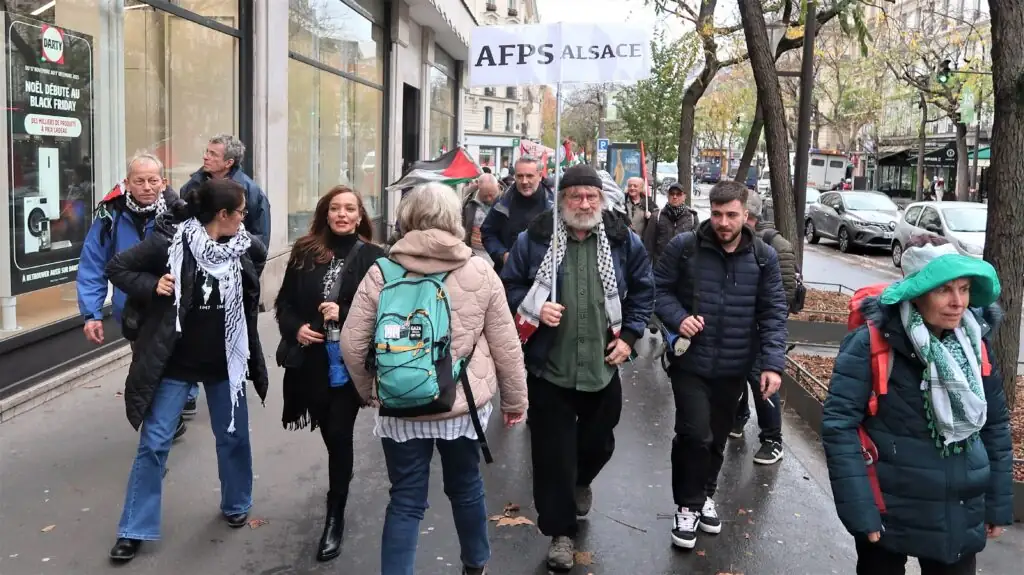 De Mulhouse à Paris avec l&rsquo;AFPS Alsace, à l&rsquo;occasion de la manifestation nationale pour la Palestine du 29 novembre