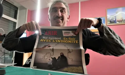 Cyril Pocréaux, rédacteur en chef du journal Fakir, était de passage à Mulhouse