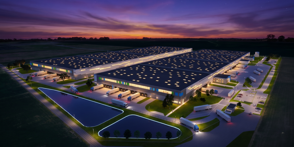 Amazon sort du bois et ouvre un entrepôt de plus de 180 000 m2 à Ensisheim, près de Mulhouse…